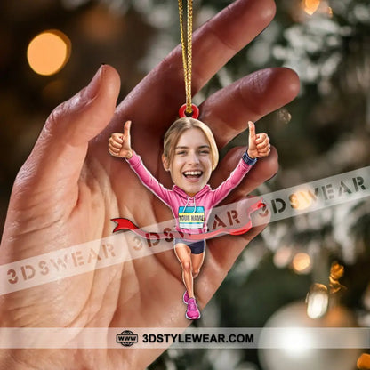 Running Lover Home Decor Christmas Ornament Personalized Ornament - Ornament