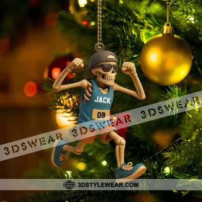 Running Men Home Decor Christmas Ornament Personalized Ornament - Ornament