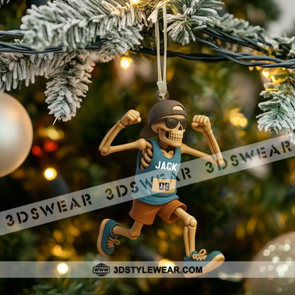 Running Men Home Decor Christmas Ornament Personalized Ornament - Ornament