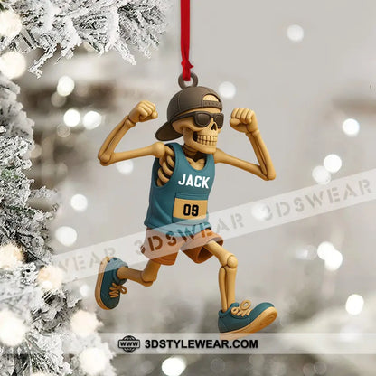 Running Men Home Decor Christmas Ornament Personalized Ornament - Ornament