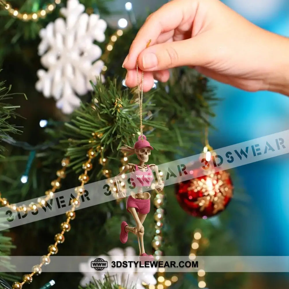 Running Women Home Decor Christmas Ornament Personalized Ornament - Ornament