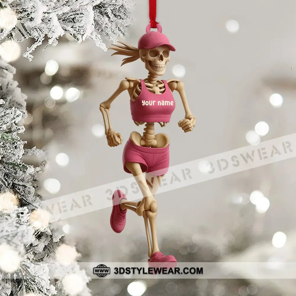Running Women Home Decor Christmas Ornament Personalized Ornament - Ornament