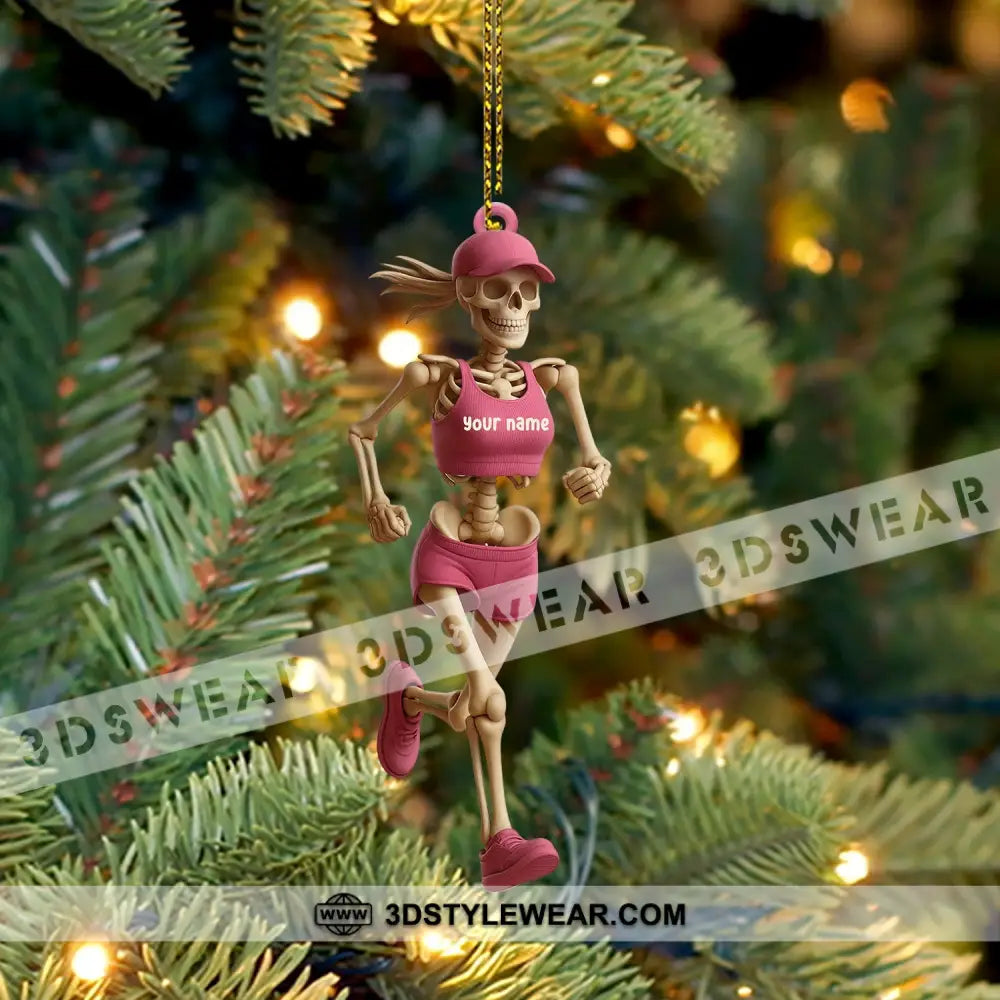 Running Women Home Decor Christmas Ornament Personalized Ornament - Ornament