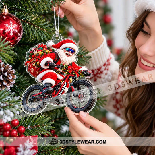 Santa Coming Home Decor, Christmas Ornament, Personalized Ornament style option 2