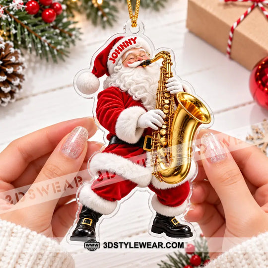 Saxophone Home Decor, Christmas Ornament, Personalized Ornament style option 2