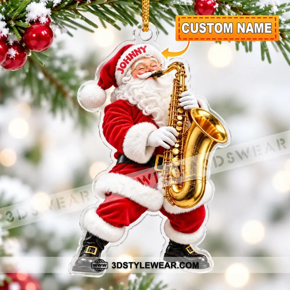 Saxophone Home Decor Christmas Ornament Personalized Ornament - 3.54’’ / 1 Ornament - Ornament