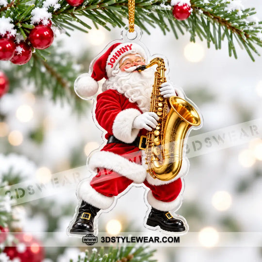 Saxophone Home Decor, Christmas Ornament, Personalized Ornament style option 4