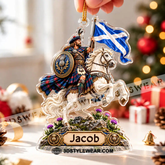 Scotland Home Decor, Christmas Ornament, Personalized Ornament style option 3