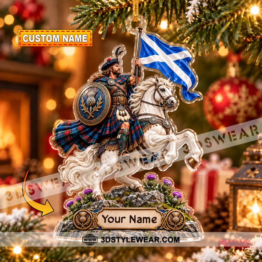 Scotland Home Decor Christmas Ornament Personalized Ornament - 3.54’’ / 1 Ornament - Ornament