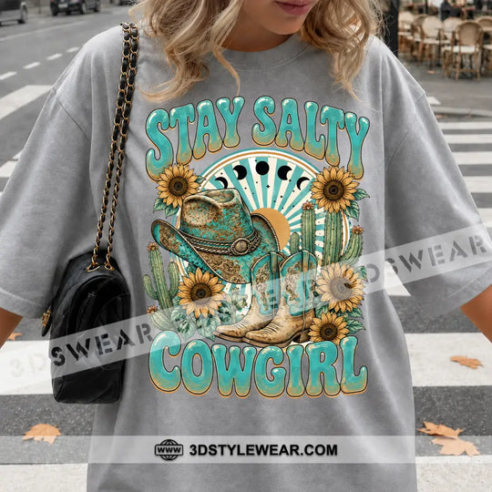 Stay Salty Cowgirl Cute T-Shirt, Cute Collectible Gift style option 4