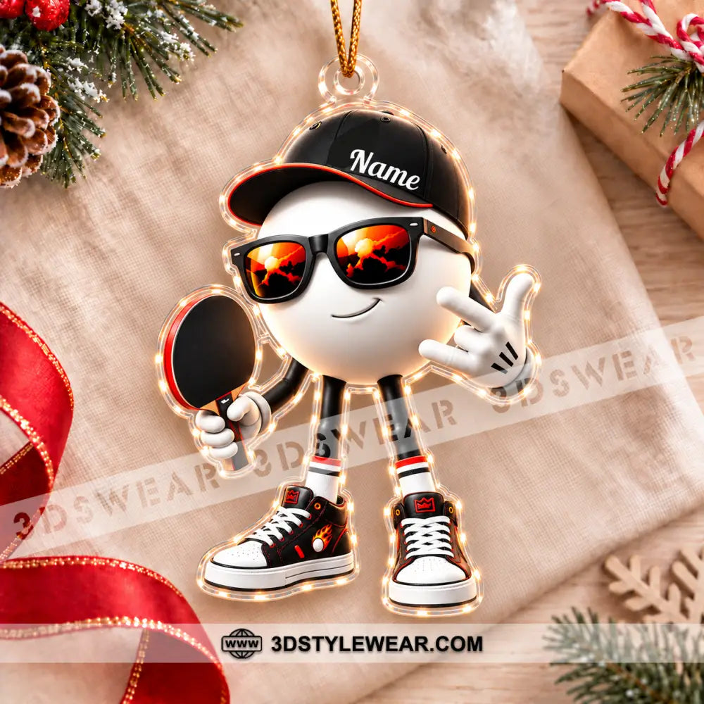 Table Tennis Home Decor Christmas Ornament Personalized Ornament - Ornament