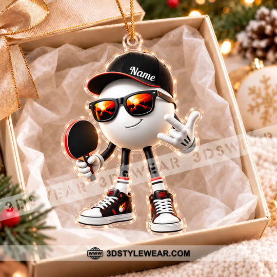 Table Tennis Home Decor, Christmas Ornament, Personalized Ornament style option 3