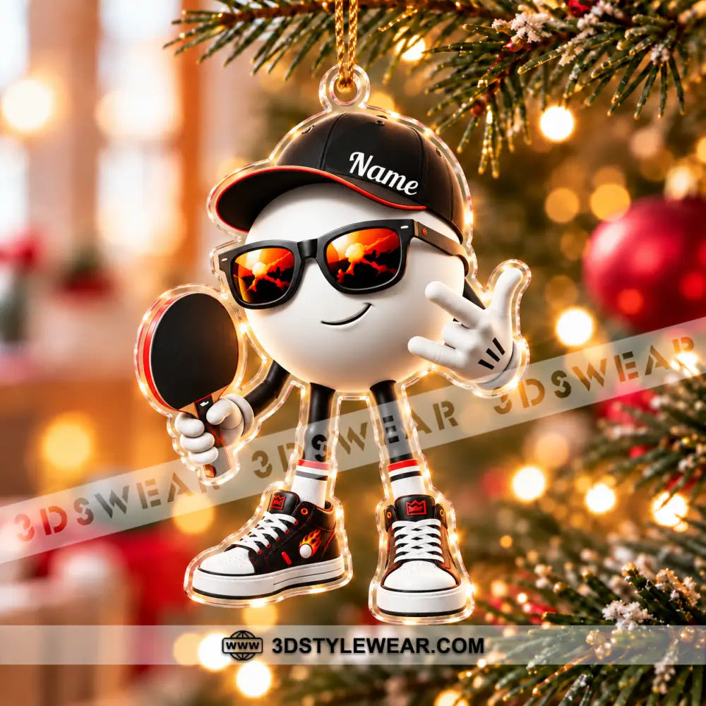 Table Tennis Home Decor Christmas Ornament Personalized Ornament - Ornament
