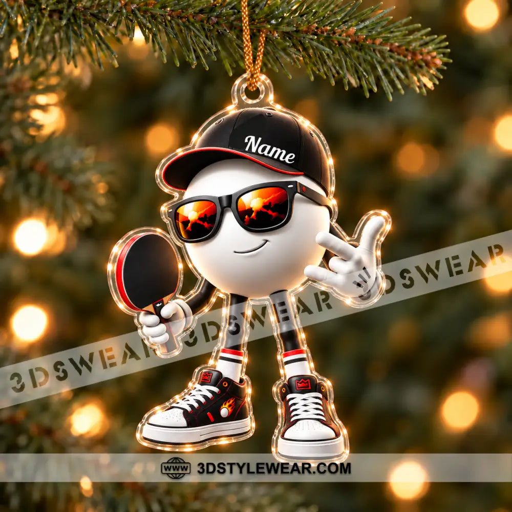 Table Tennis Home Decor Christmas Ornament Personalized Ornament - Ornament