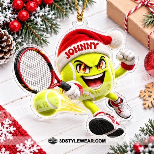 Tennis Home Decor, Christmas Ornament, Personalized Ornament style option 3