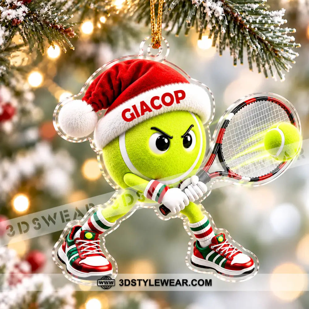 Tennis Home Decor Christmas Ornament Personalized Ornament - Ornament