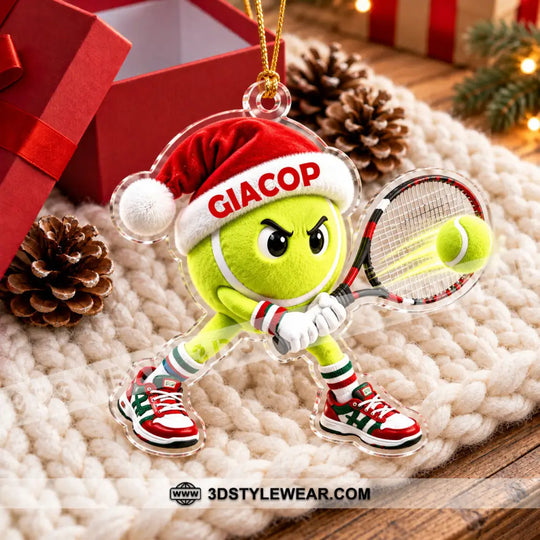 Tennis Home Decor, Christmas Ornament, Personalized Ornament style option 2