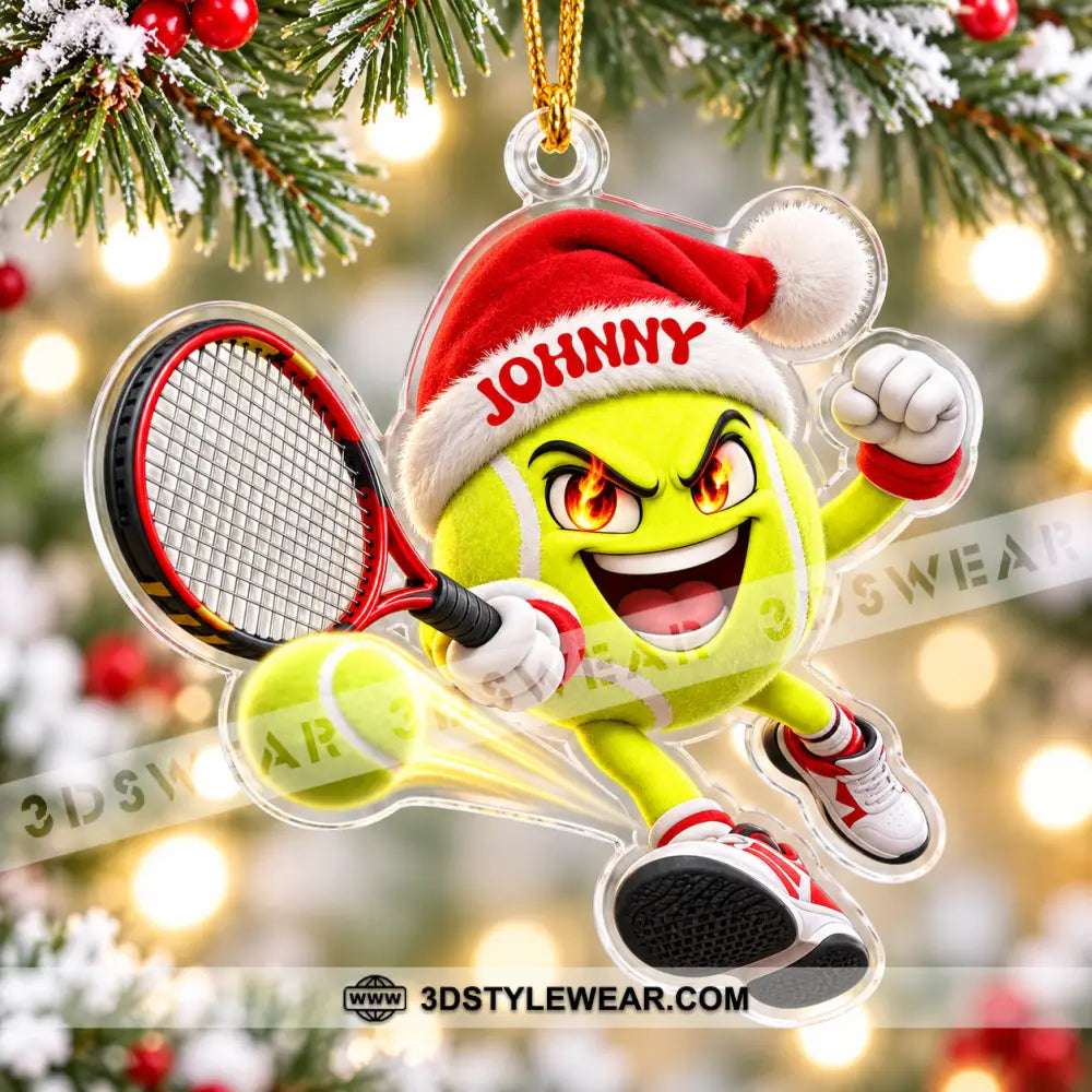 Tennis Home Decor Christmas Ornament Personalized Ornament - Ornament