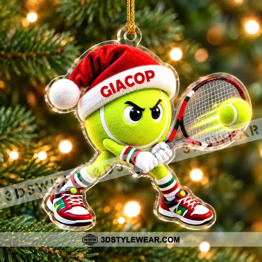 Tennis Home Decor Christmas Ornament Personalized Ornament - Ornament