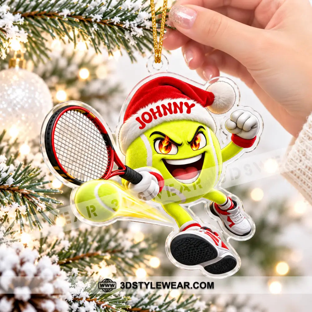 Tennis Home Decor Christmas Ornament Personalized Ornament - Ornament