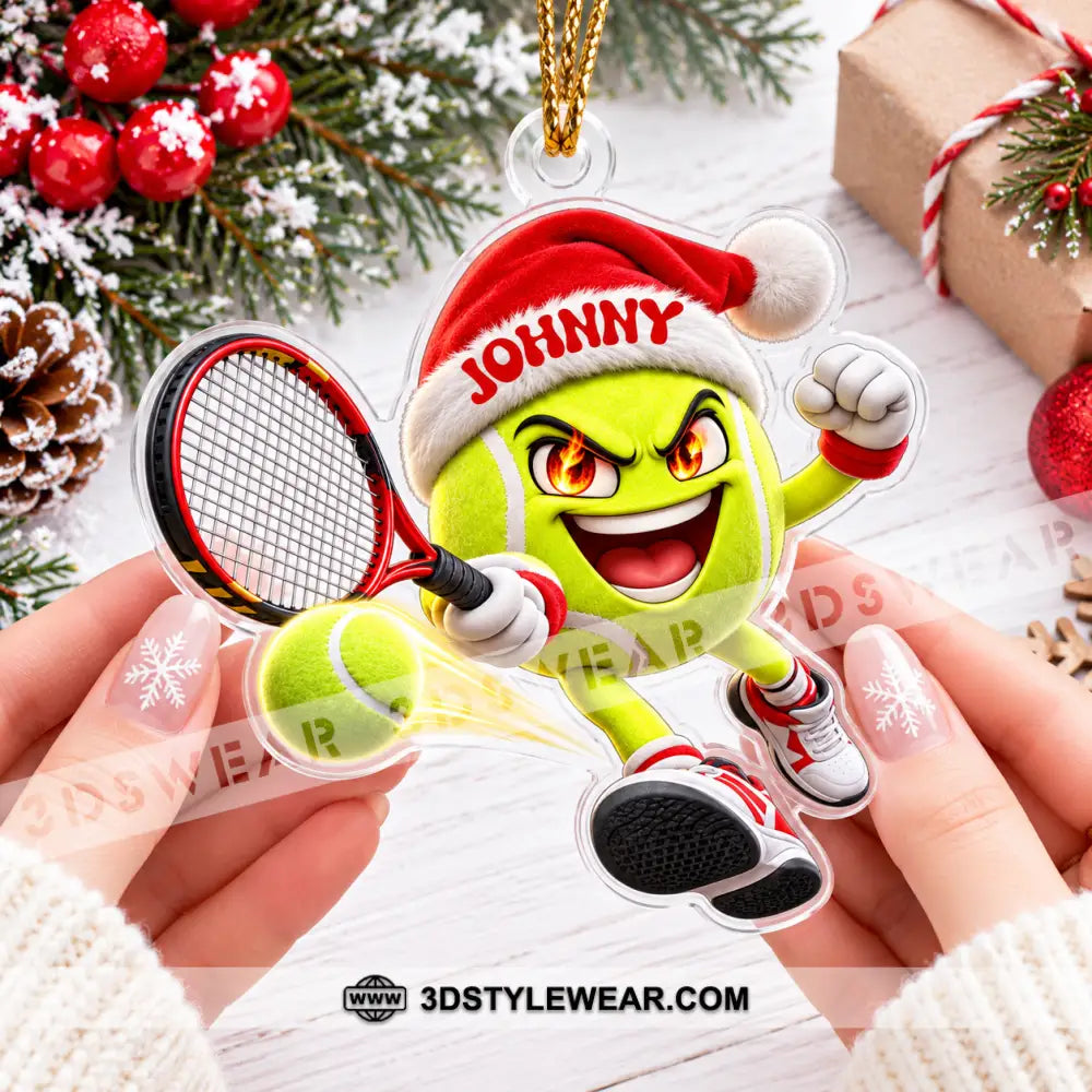 Tennis Home Decor Christmas Ornament Personalized Ornament - Ornament
