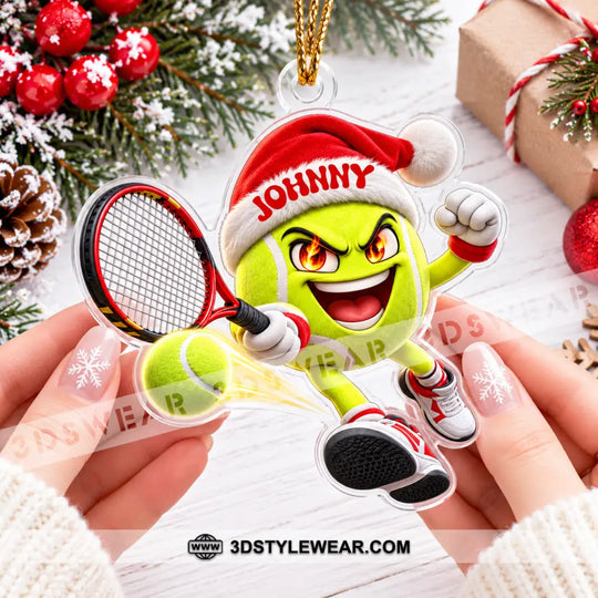 Tennis Home Decor, Christmas Ornament, Personalized Ornament style option 2