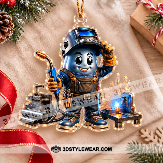 The Welder Home Decor, Christmas Ornament, Personalized Ornament style option 4