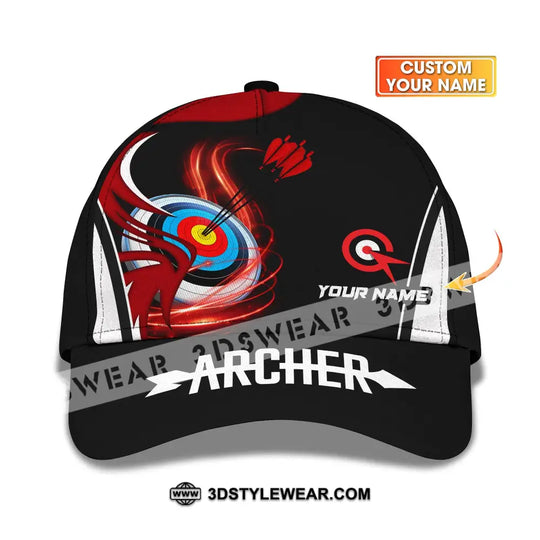 Unisex Cap, Custom Archery Sport Cap, Red Wave style option 1