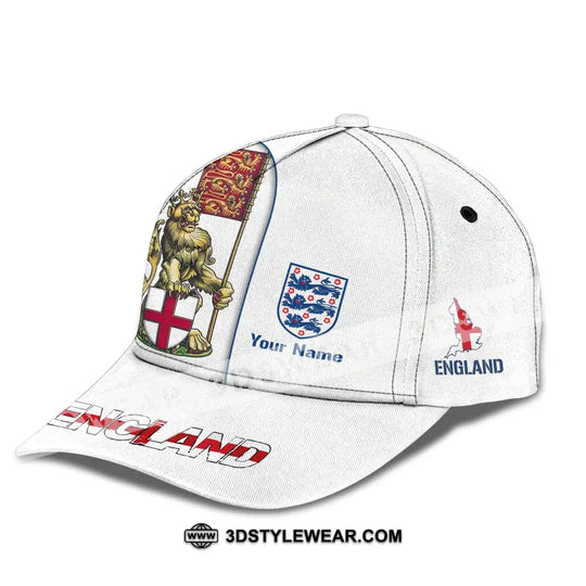 Unisex Cap,  Custom England Football Name Cap, England The Three Lions style option 4