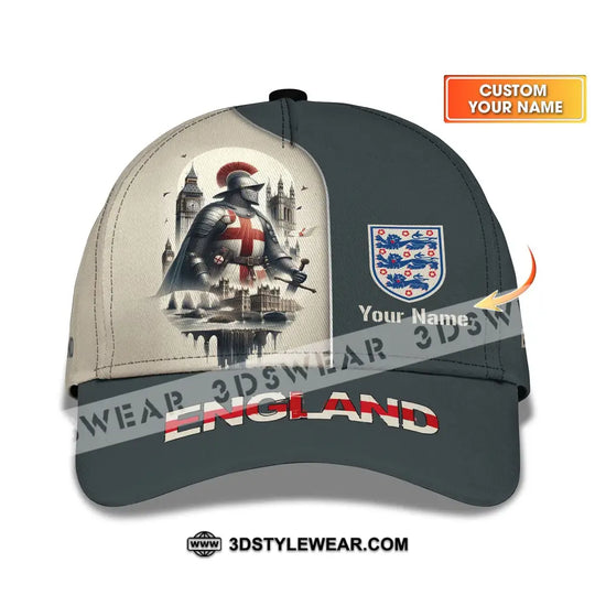 Unisex Cap, Custom Name 3D Cap - England Chevalier Cap style option 1
