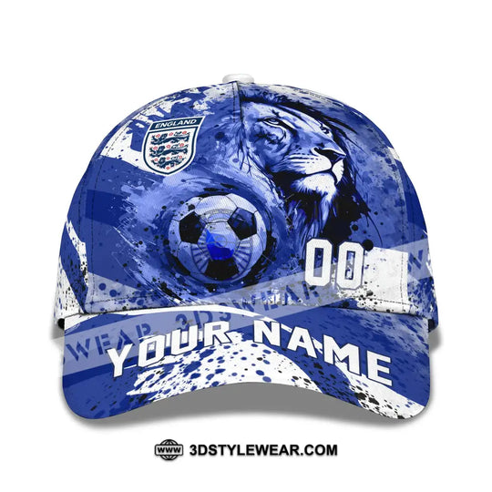Unisex Cap, Custom Name And Number Cap - England National Team Lion Ball style option 2