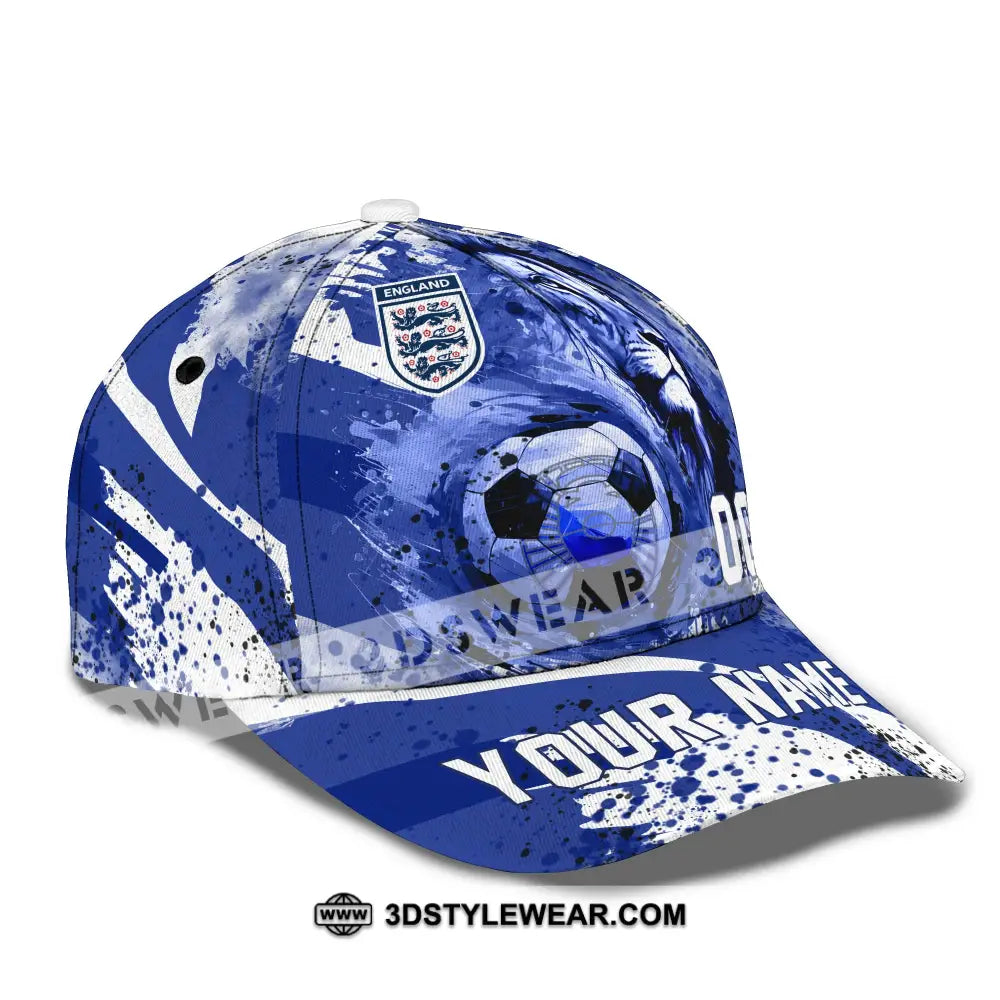 Unisex Cap Custom Name And Number - England National Team Lion Ball