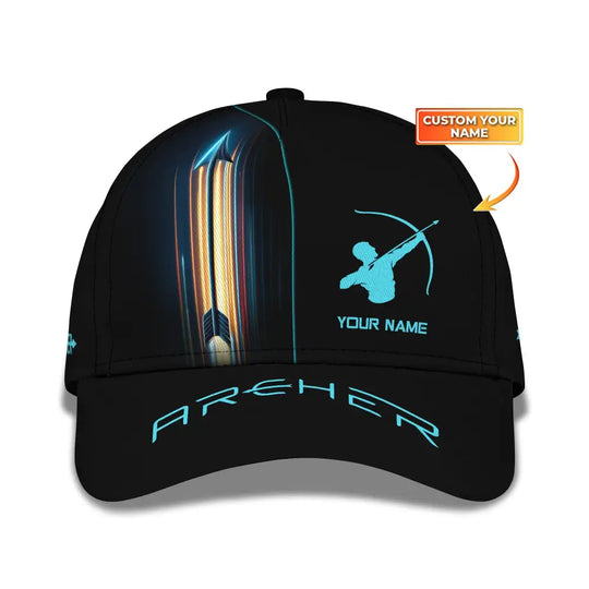 Unisex Cap, Custom Name Archery Classic Cap, Archery Hat, Gift for Archery Lovers style option 1
