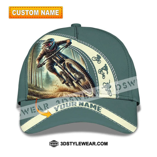 Unisex Cap, Custom Name Mountain Bike Hat style option 1