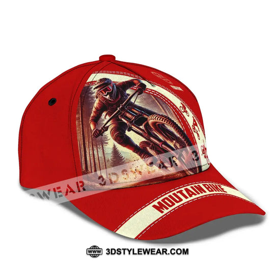 Unisex Cap, Custom Name Mountain Bike Hat style option 3
