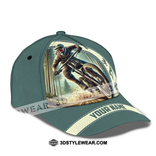 Unisex Cap, Custom Name Mountain Bike Hat style option 4