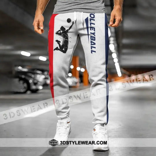 Unisex Clothing, Custom Volleyball Jogger, Volleyball Jogger Pants, Gift for Volleyball Lovers style option 2