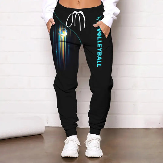 Unisex Clothing, Custom Volleyball Jogger, Volleyball Jogger Pants, Gift for Volleyball Lovers style option 2