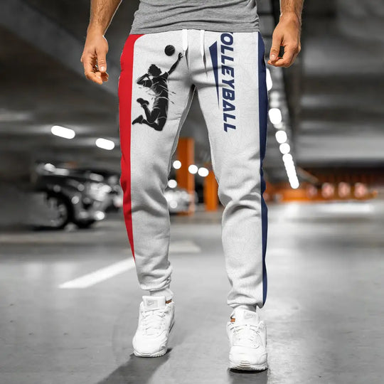 Unisex Clothing, Custom Volleyball Jogger, Volleyball Jogger Pants, Gift for Volleyball Lovers style option 2