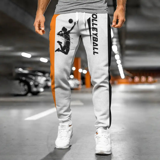 Unisex Clothing, Custom Volleyball Jogger, Volleyball Jogger Pants, Gift for Volleyball Lovers style option 1