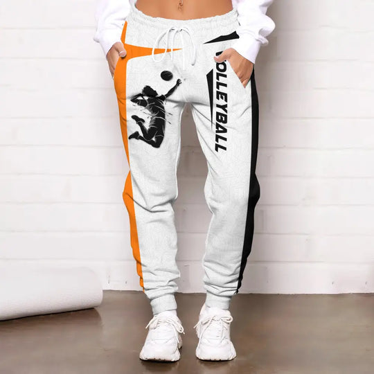 Unisex Clothing, Custom Volleyball Jogger, Volleyball Jogger Pants, Gift for Volleyball Lovers style option 3
