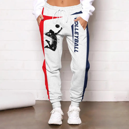 Unisex Clothing, Custom Volleyball Jogger, Volleyball Jogger Pants, Gift for Volleyball Lovers style option 4