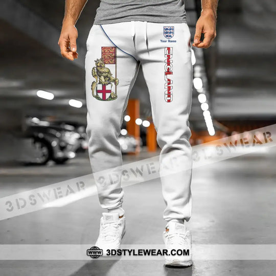 Unisex Pants - Custom England Football Name Pants, England The Three Lion style option 4