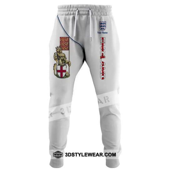 Unisex Pants - Custom England Football Name Pants, England The Three Lion style option 2