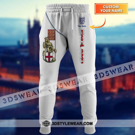 Unisex Pants - Custom England Football Name Pants, England The Three Lion style option 1
