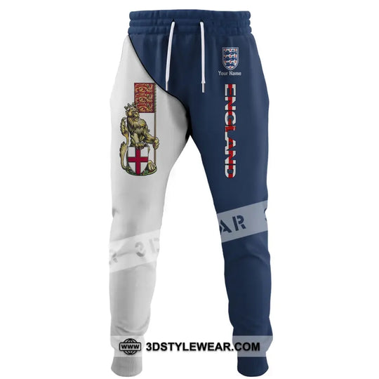Unisex Pants - Custom England Football Name Pants, England Three Lion style option 2