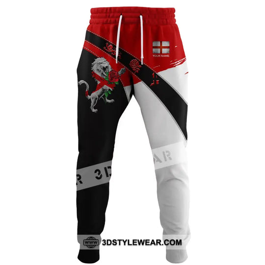 Unisex Pants - Custom Football Name Pants, England Rose Lion Pants style option 2