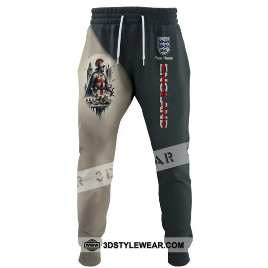 Unisex Pants - Custom Name 3D Pants - England Chevalier Pants style option 2