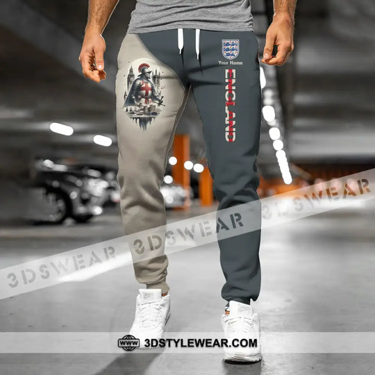 Unisex Pants - Custom Name 3D Pants - England Chevalier Pants style option 4