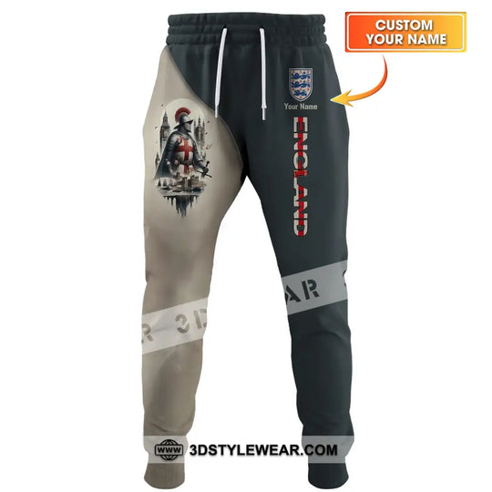 Unisex Pants - Custom Name 3D Pants - England Chevalier Pants style option 1